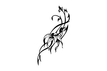 355x236 Burning Spear Vinyl Sticker Flower Wall Art