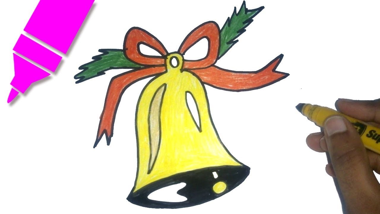 1280x720 How To Draw Christmas Bells Step