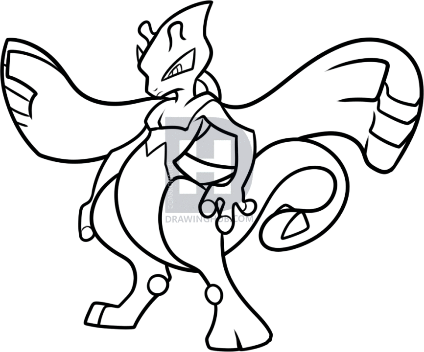866x720 how to draw lugiatwo, lugia and mewtwo fusion, step
