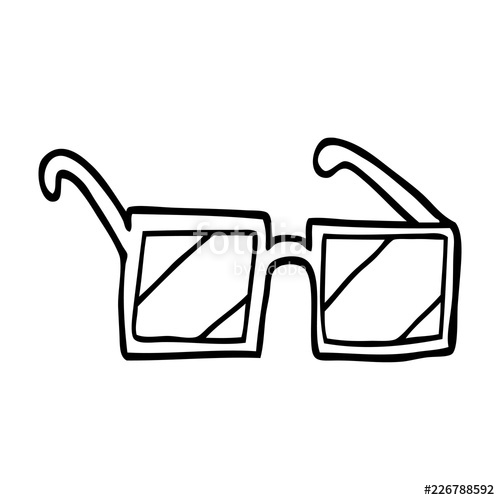 500x500 Line Drawing Cartoon Square Spectacles Stock Image And Royalty