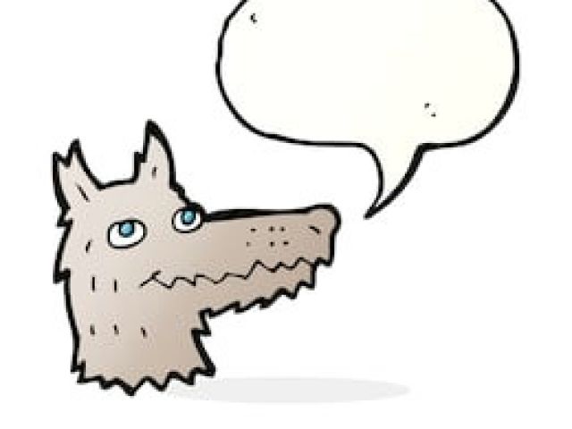 640x480 Draw Cartoon Wolf Head Cartoon Wolf Head With Speech Bubble Ez