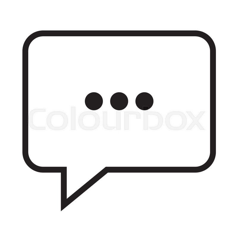 800x800 Drawing Bubble Speech Chat Message Stock Vector Colourbox