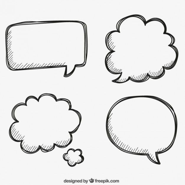 626x626 Hand Drawn Bubbles Speech Free Vector Free Vectors How To Draw