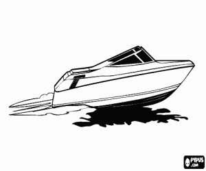 300x250 Speed Boat Coloring