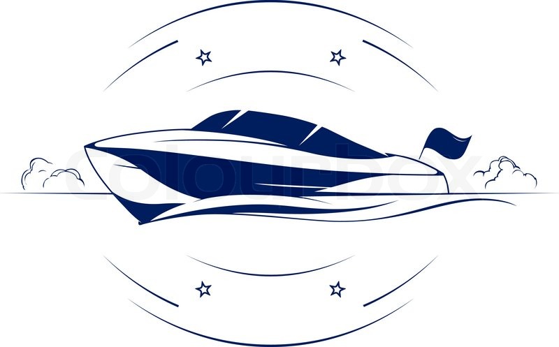 800x497 Speed Boat Yacht Vector Icon Stock Vector Colourbox