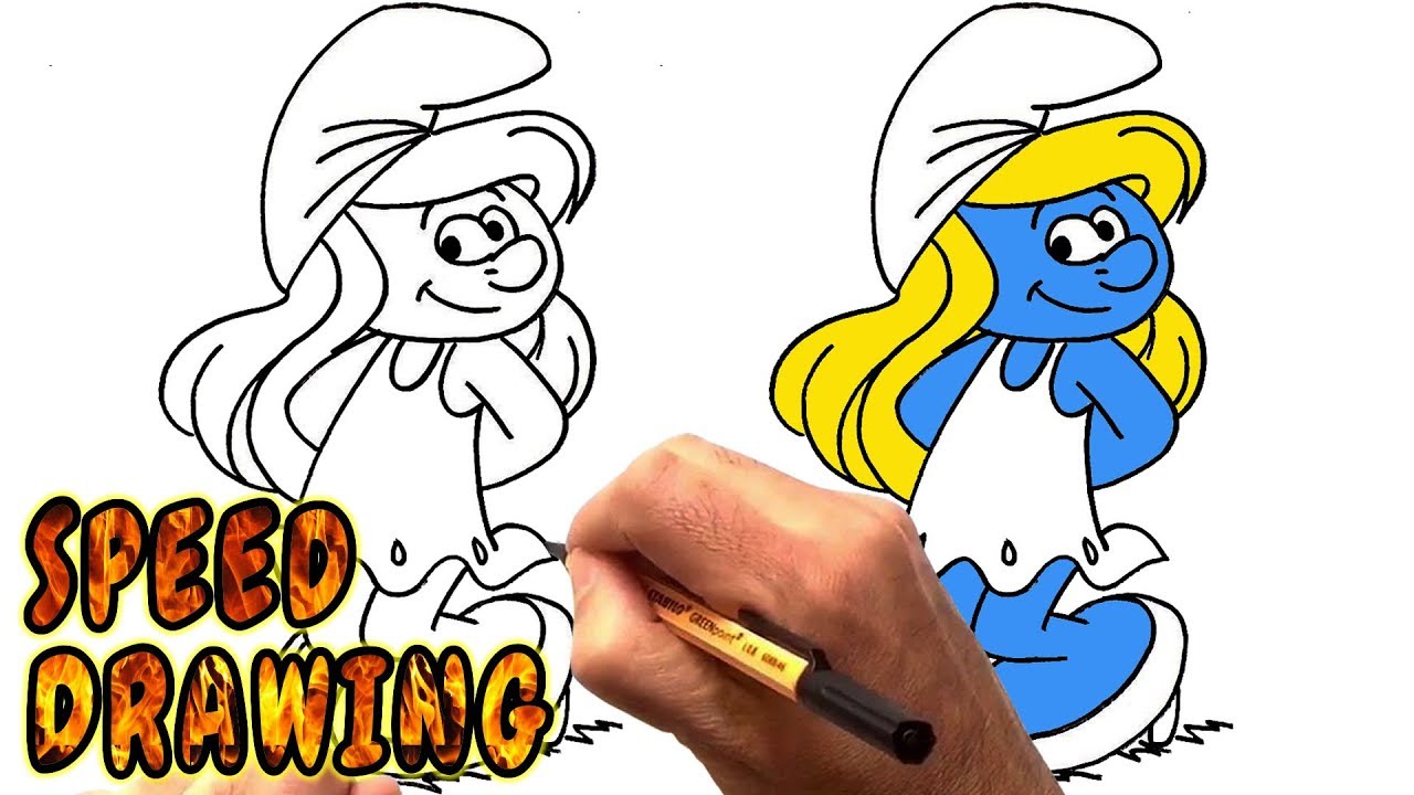 1280x720 How To Draw Smurfette