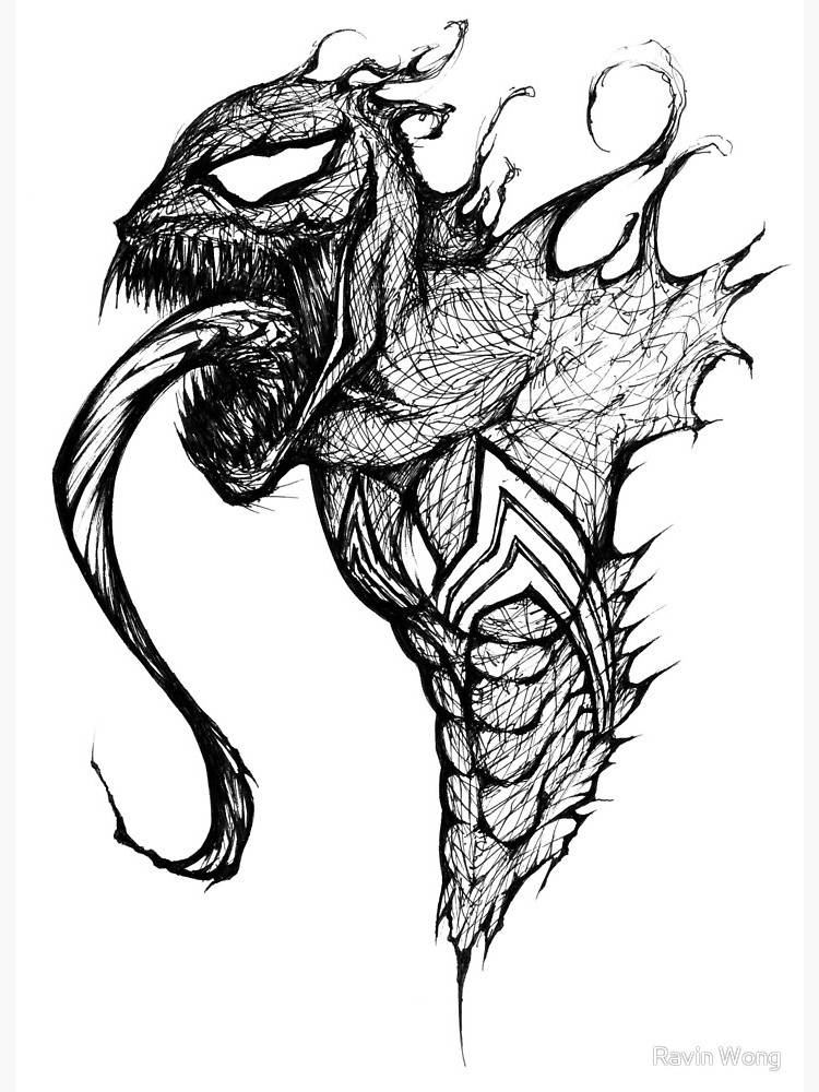 750x1000 Venom Speed Drawing Art Board Print