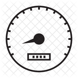 256x256 speedometer icon of glyph style