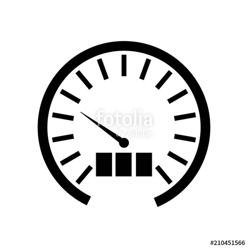 500x500 speedometer icon vector icon simple element illustration