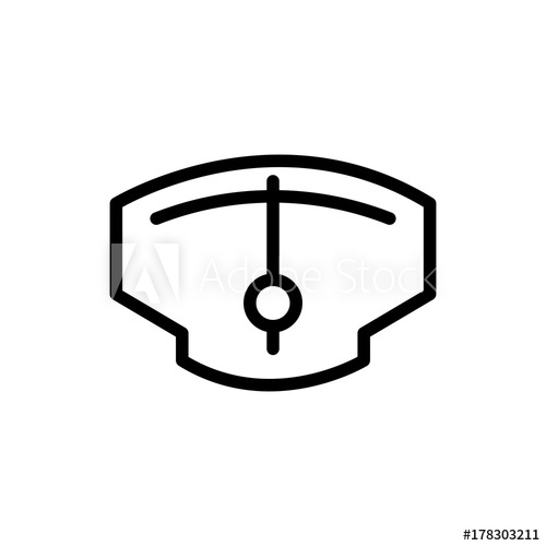 500x500 speedometer line icon