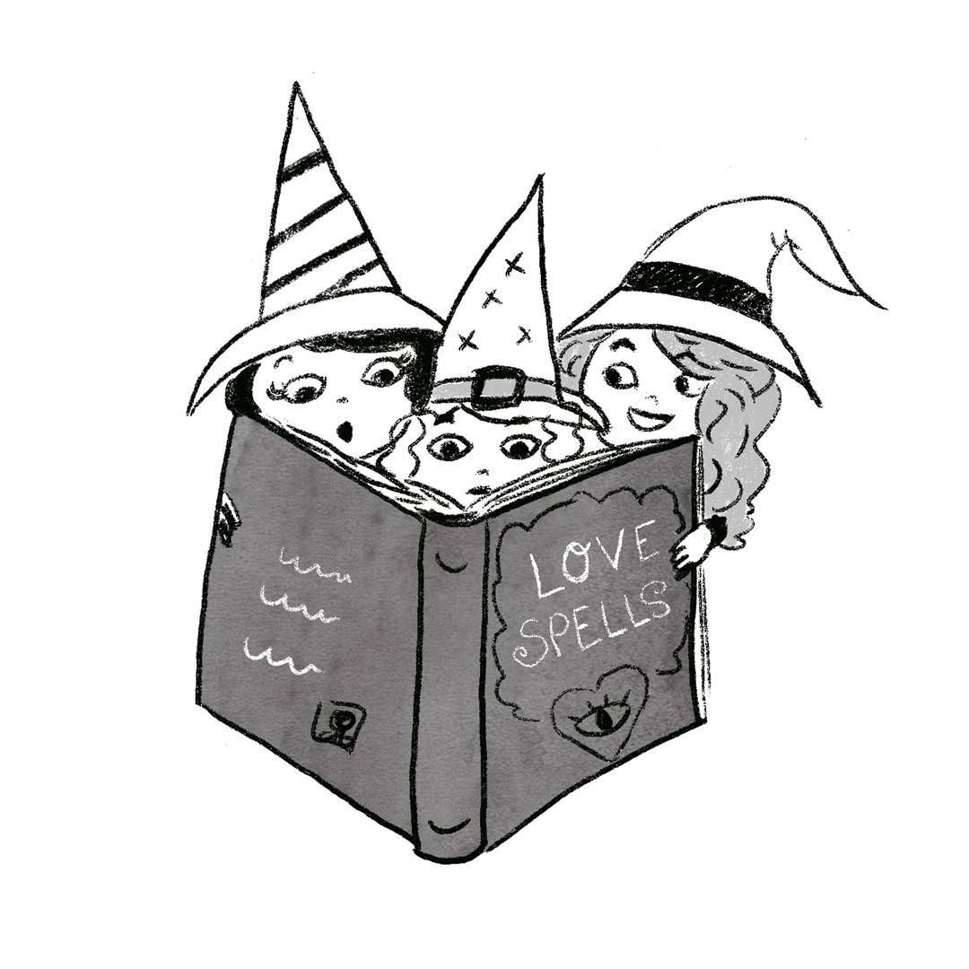 1080x1080 Inktober, Illustration, Witch Spell