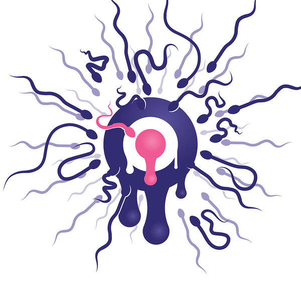 600x600 Human Sperm Cell And Male Fertility Vector Concept Art Print