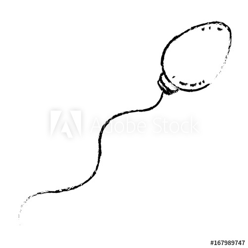 500x500 White Background With Monochrome Blurred Silhouette Of Male Sperm