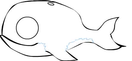 444x206 Ignite Dreams Cartoon Sperm Whale From Basic Shapes