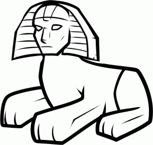 302x287 Drawing Printout How To Draw A Sphinx For Kids