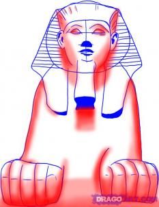 233x302 how to draw an egyptian sphinx kid's drawing ideas egyptian