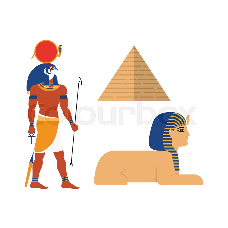800x800 Vector Flat Egypt Mythical Symbols Stock Vector Colourbox