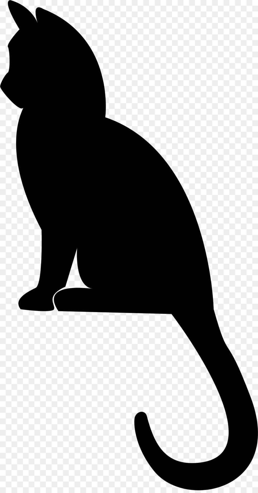 900x1720 Kitten, Drawing, Silhouette, Transparent Png Image Clipart Free