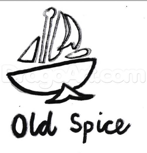 501x520 Step How To Draw Old Spice Logo