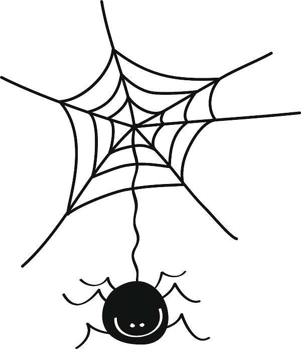 600x696 Spider Web Cartoon