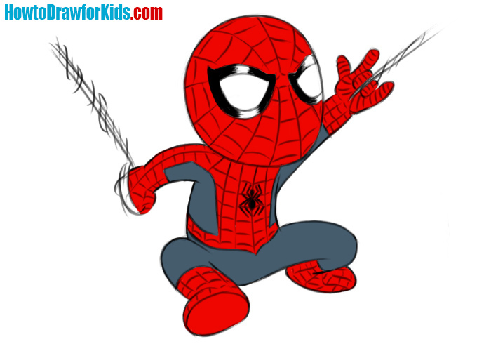 700x500 How To Draw Spider Man For Kids How To Draw For Kids