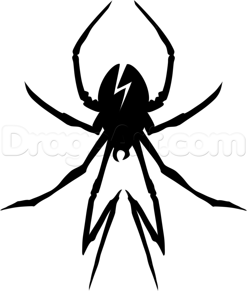 844x991 How To Draw The My Chemical Romance Spider, Step
