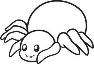 302x207 How To Draw How To Draw A Spider For Kids