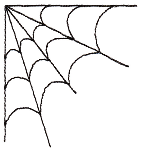 500x500 Corner Spider Web Drawing