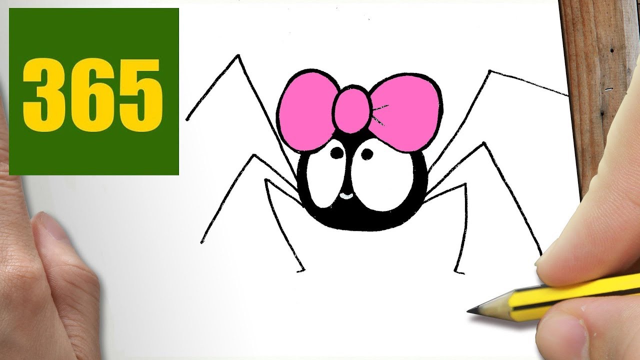 1280x720 How To Draw A Spider Tie Cute, Easy Step