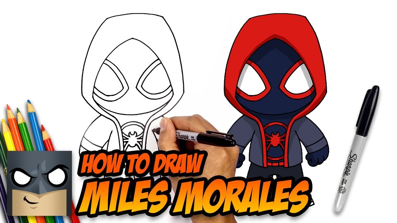 1280x720 How To Draw Miles Morales Spider Man Step
