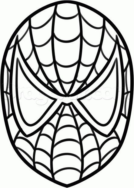 442x618 Step How To Draw Spider Man For Kids