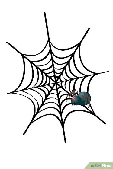 374x560 How To Draw A Cobweb Steps