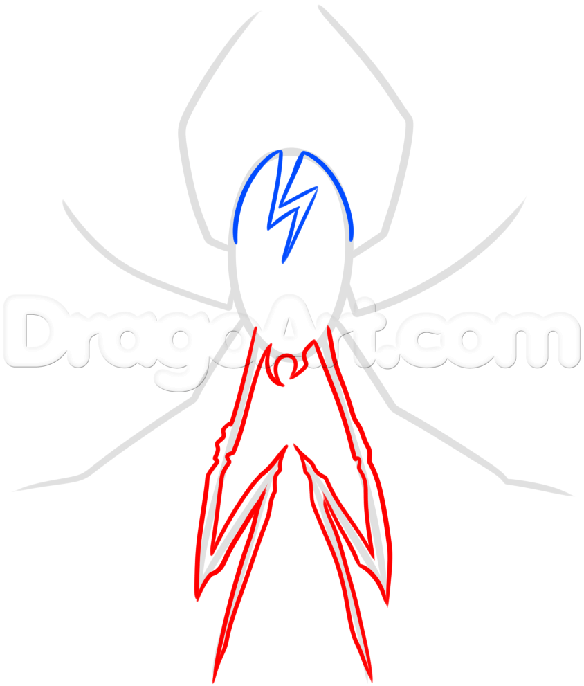 844x991 How To Draw The My Chemical Romance Spider, Step