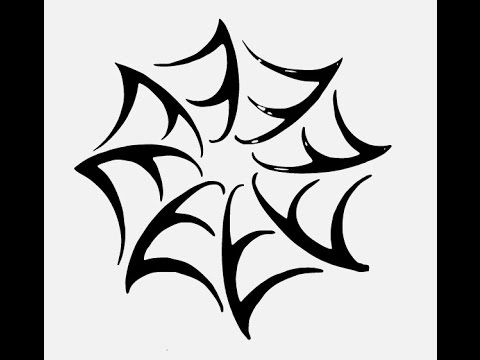 480x360 How To Draw Black Widow Spider Web Tattoo Drawing Step