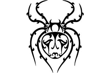 355x236 Horror Face Spider Spider Sticker