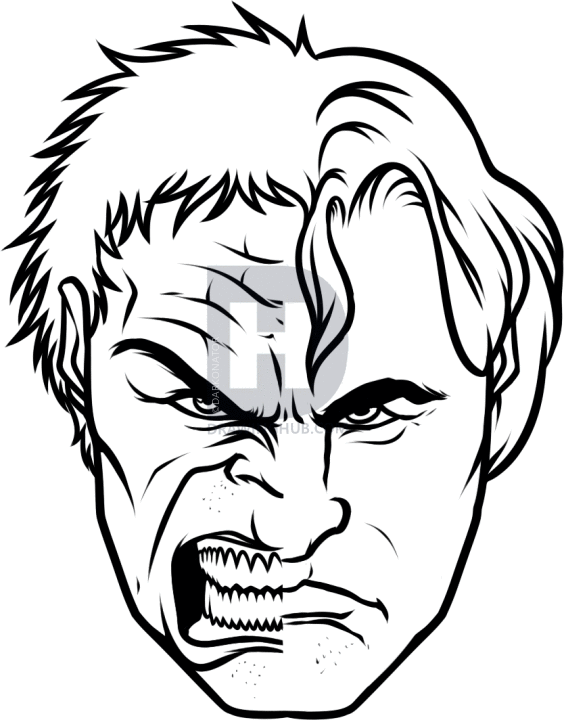 564x720 How To Draw Bruce Banner And Hulk, Step