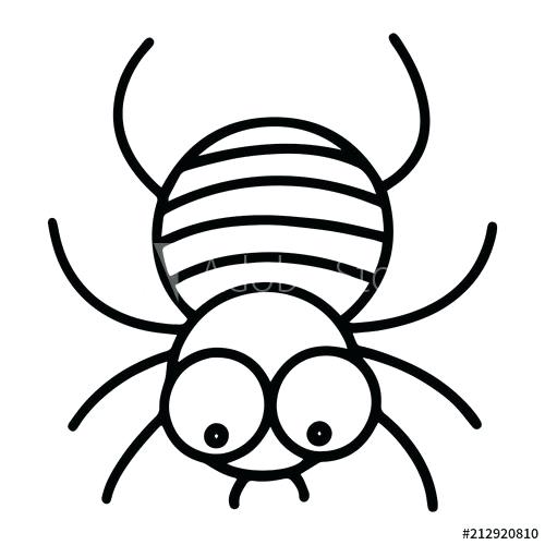 500x500 Cute Spider Drawing