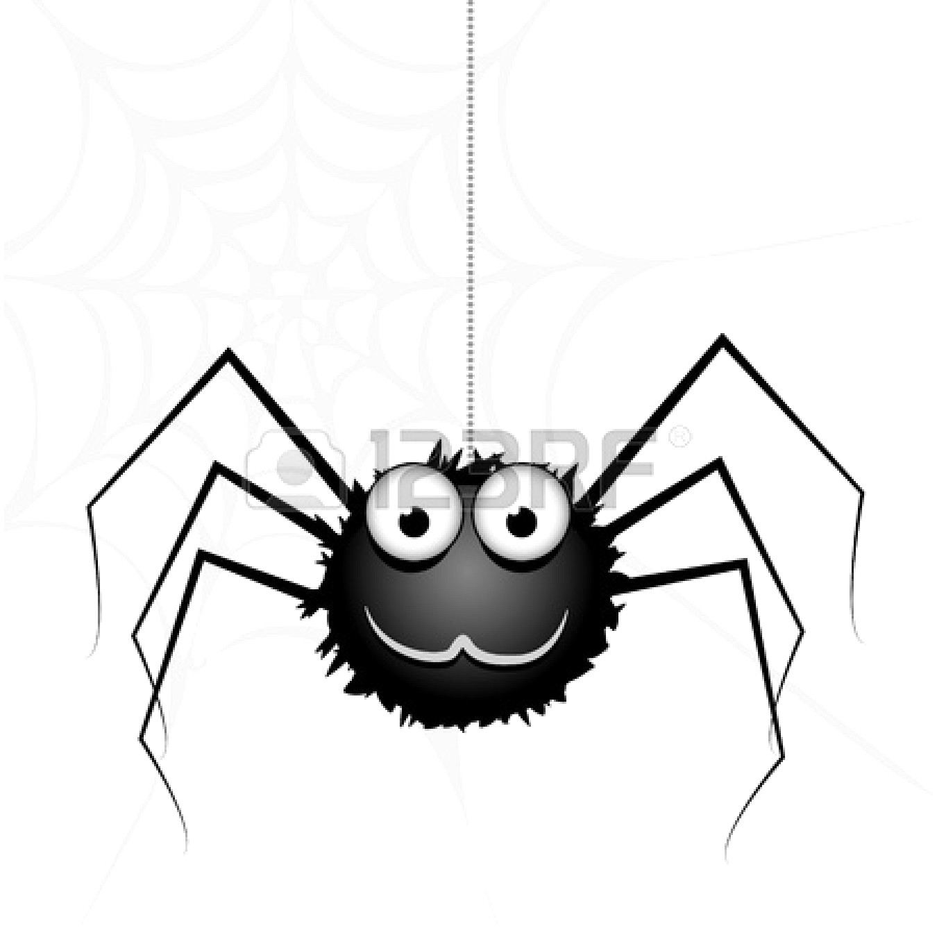 1350x1350 Cute Spider Drawing Clip Art
