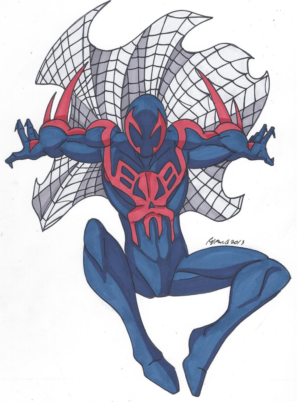 Spider Man 2099 Drawing Free download on ClipArtMag