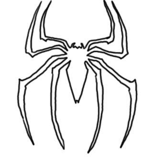 640x698 How To Draw A Spiderman Logo