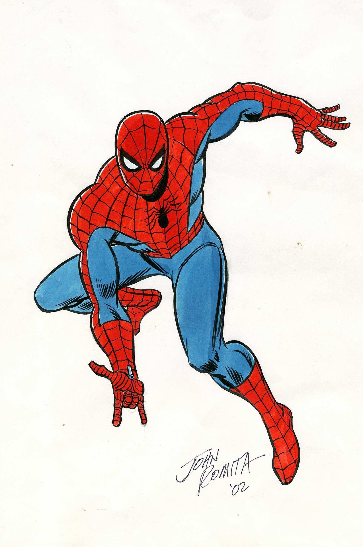 1275x1920 John Romita Original Color Spider Man Drawing The Amazing