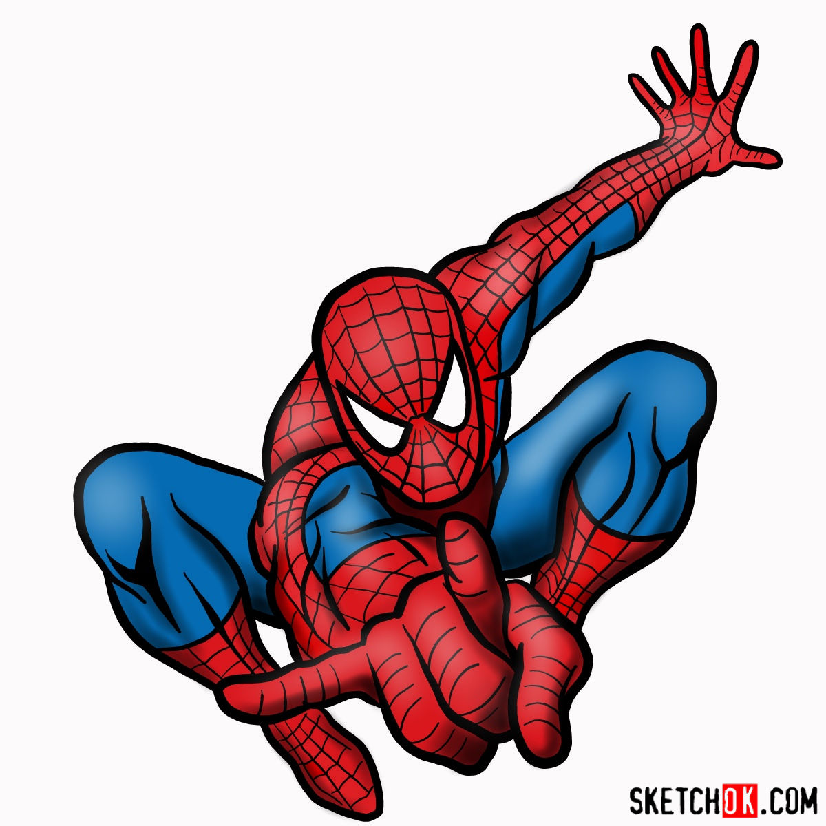 1200x1200 How To Draw Spider Man In Jump