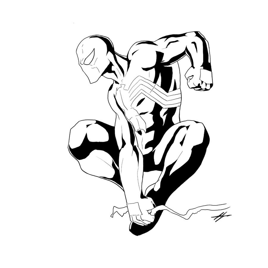 900x900 Symbiote Spider Man Drawing
