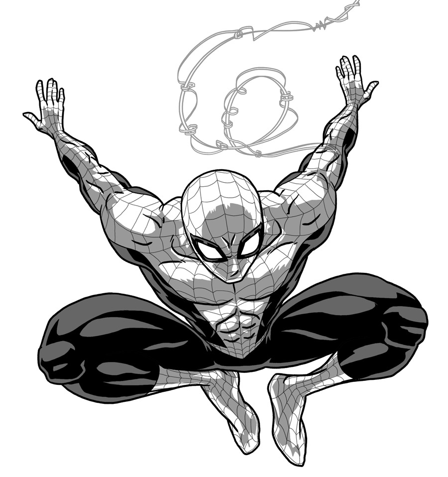 900x958 Jim Algar Art Spidey All Inked Up!