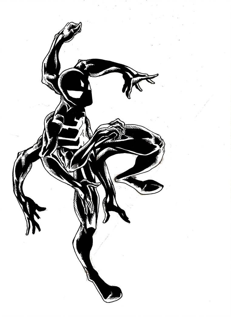 762x1048 Six Armed Black Spider Man Ink