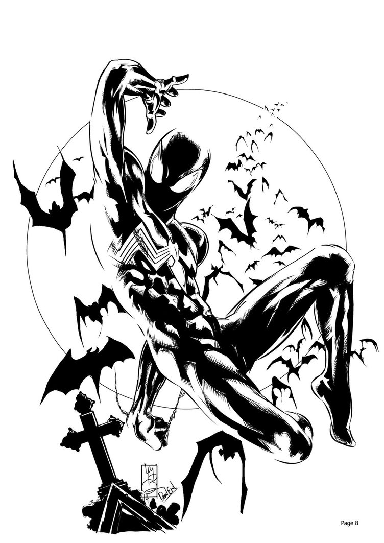 752x1063 Spiderman Drawing Ink For Free Download