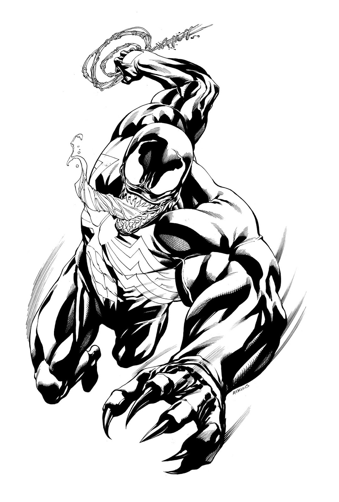 1080x1600 Venom Drawing Free Download