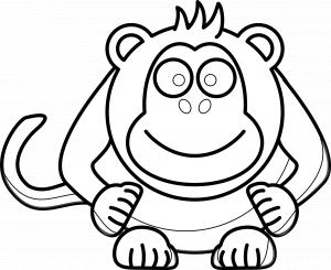 300x245 Spider Monkey Coloring Book Clipart