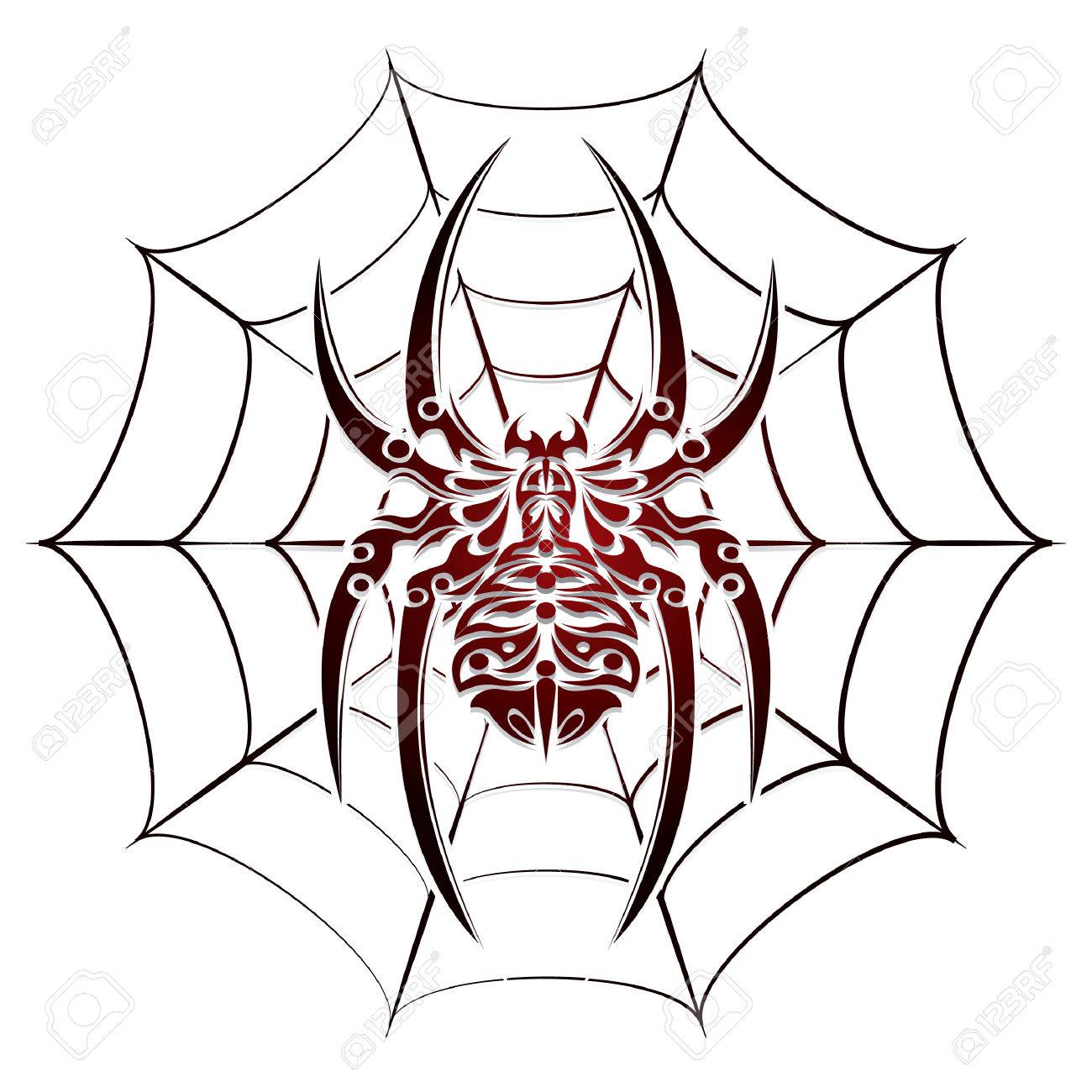 1300x1300 Drawn Spider Web Webtattoo