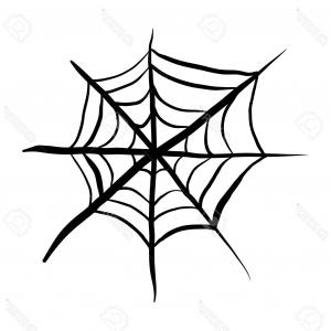300x300 Hand Drawn Spider Web Vector Abstract Drawing Spiderweb Image